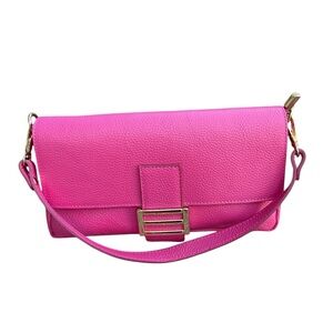 NWOT Divina Firenze Fuchsia Pink Genuine Leather Made in Italy